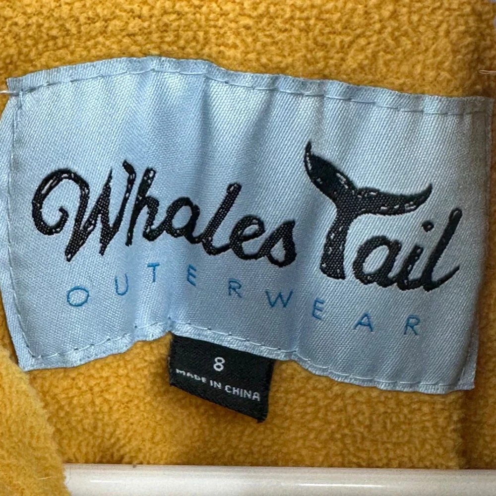 Whales Tail Outerwear Boys Puffer Jacket Hooded Gray‎ Yellow Size 8